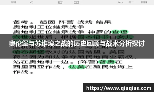 奥伦堡与苏维埃之战的历史回顾与战术分析探讨